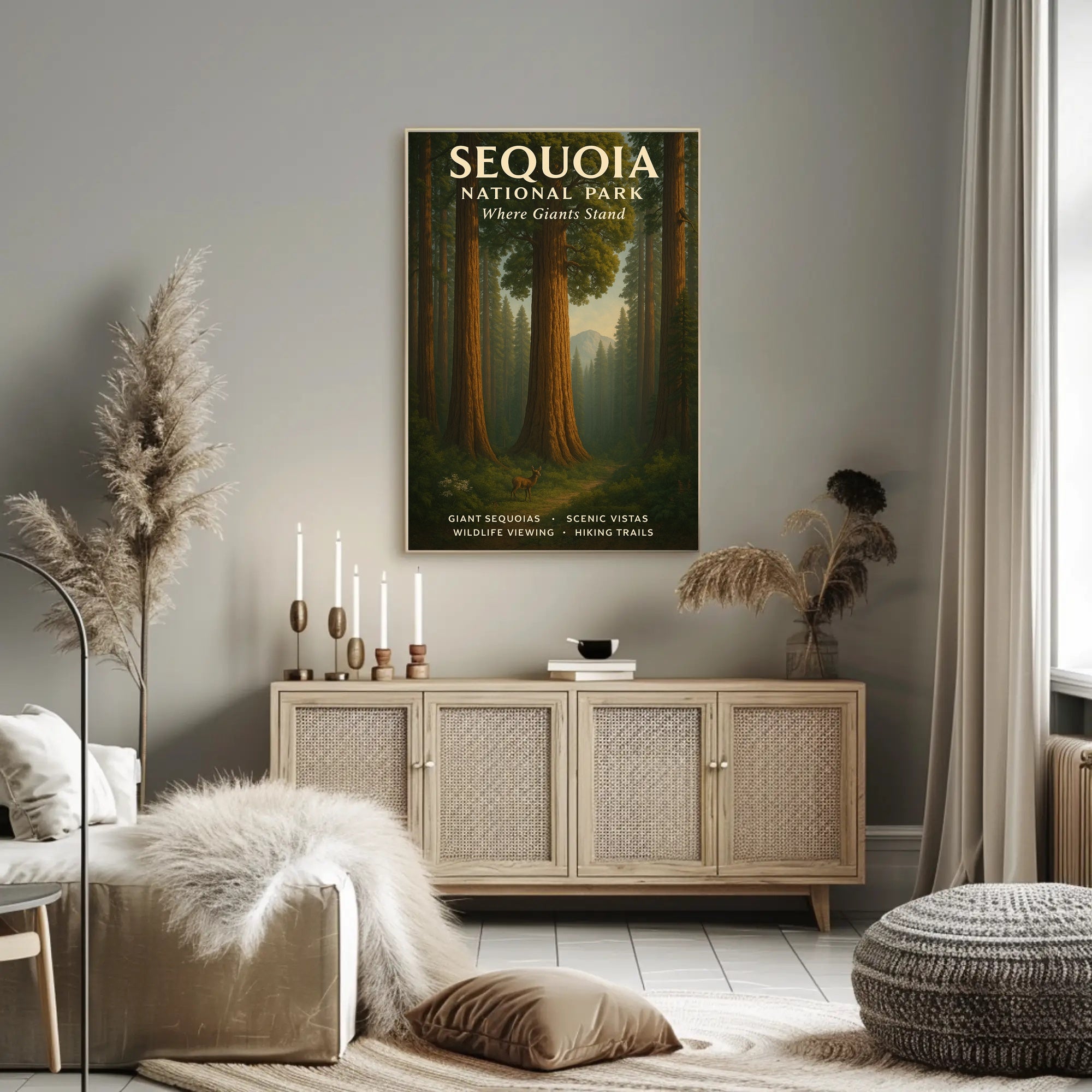 Sequoia National Park Where Giants Stand Poster