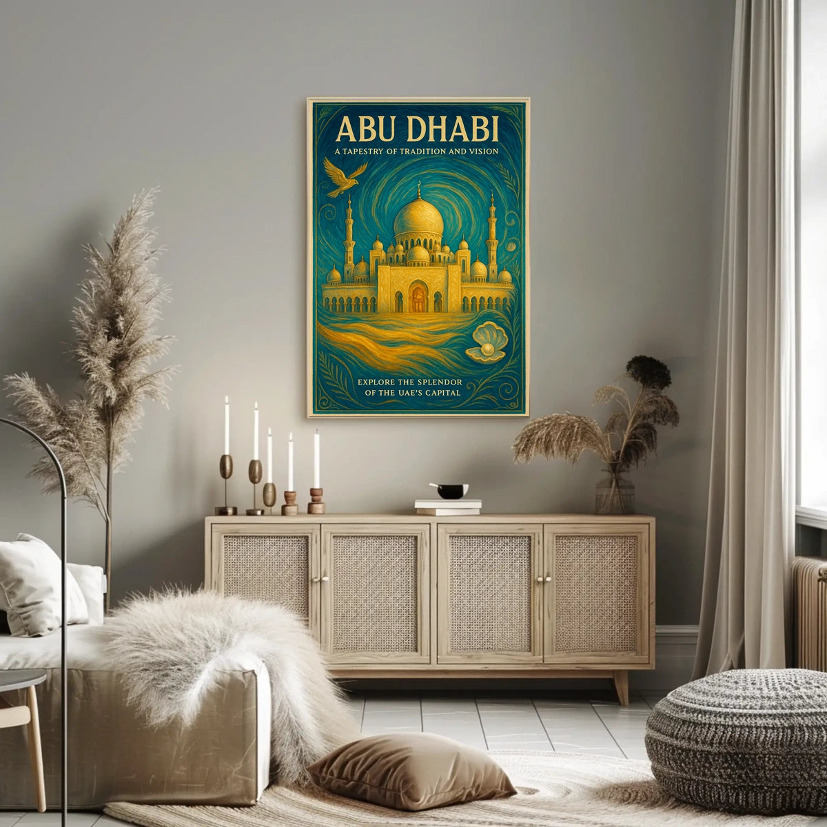 Abu Dhabi A Tapestry Of Tradition And Poster