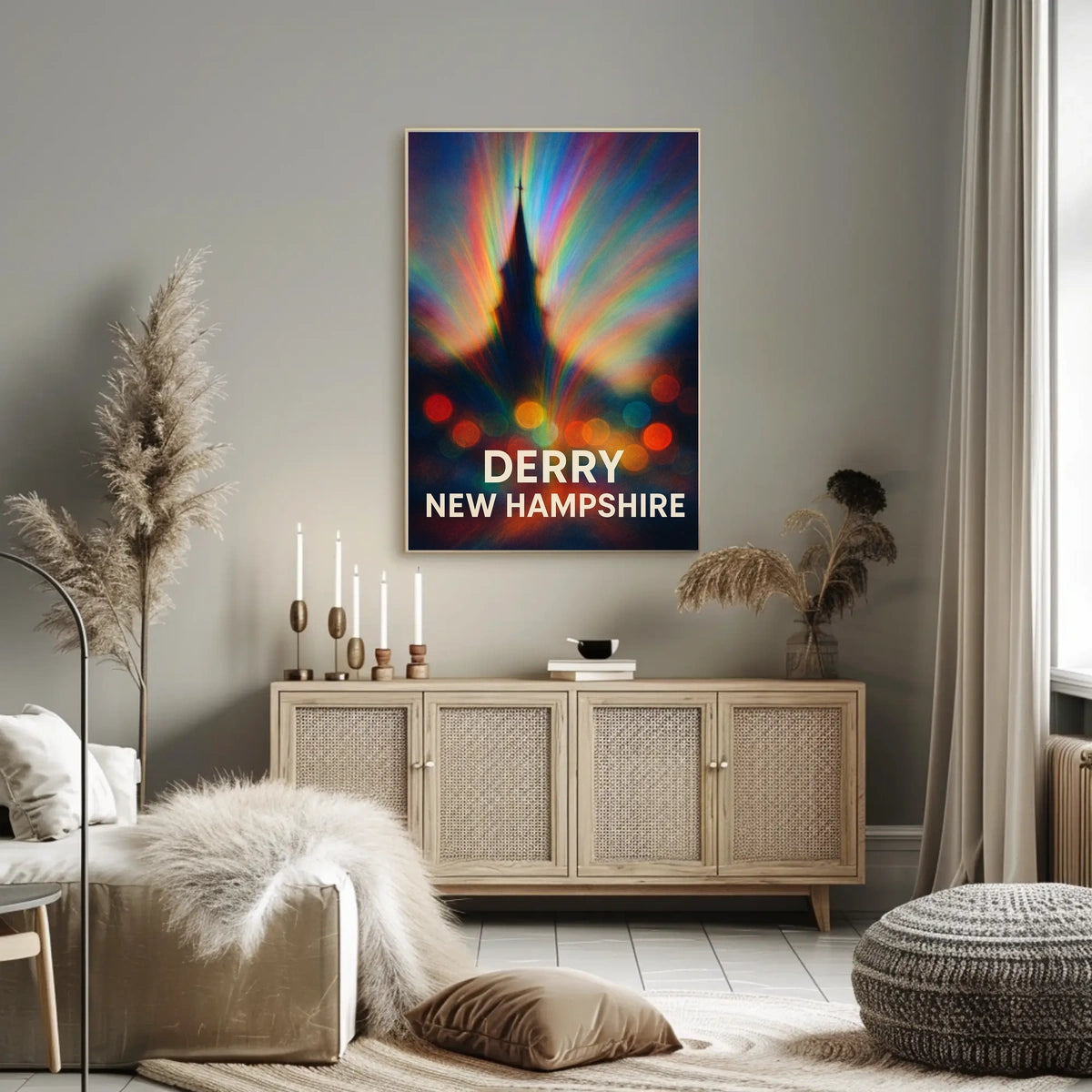 Derry New Hampshire Vibrant Impressionism Poster