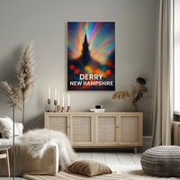 Derry New Hampshire Vibrant Impressionism Poster