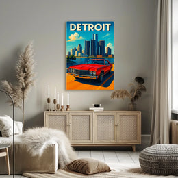 Detroit Cityscape Poster