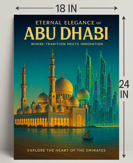 Abu Dhabi Elegance: Eternal Innovation Cityscape Travel Poster