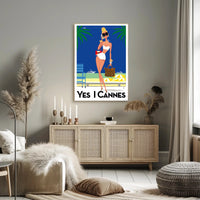 Glamorous Seaside Escape Art Print - Travel Poster PosterGoat