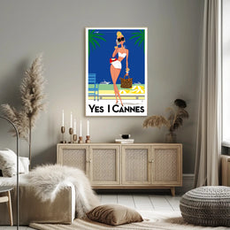 Glamorous Seaside Escape Art Print - Travel Poster PosterGoat