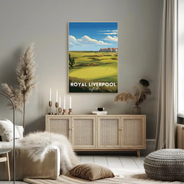 Royal Liverpool Golf Course Scenic Travel Poster