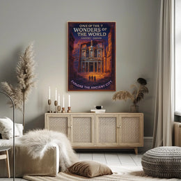 Petra One of the 7 Wonders of the World Poster