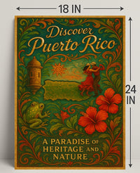 Discover Puerto Rico Vintage Poster Art PosterGoat