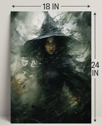 Enigmatic Witch In The Shadows Poster