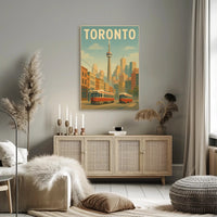 Toronto Skyline Vintage Travel Poster