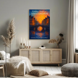 Golden Hour in Amsterdam Poster