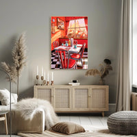 Retro Diner Vibes Poster