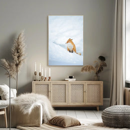 Tranquil Fox in Snow Poster