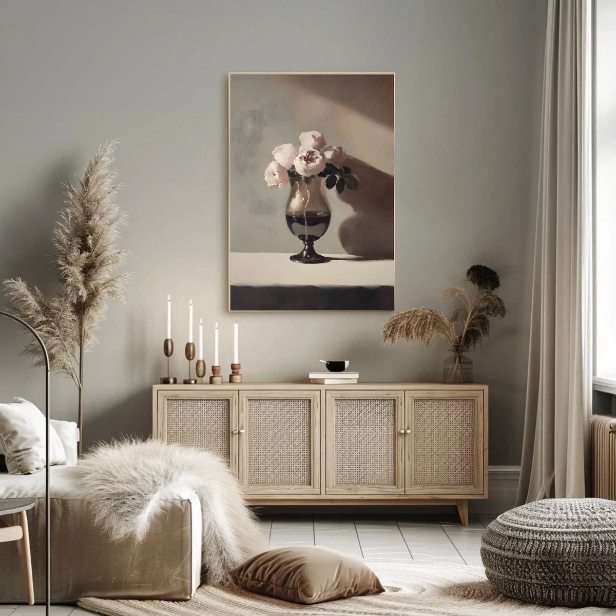 Elegant Floral Still Life Poster