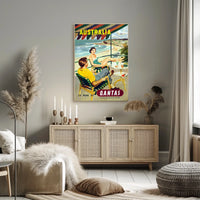 Discover Australia With Qantas Poster