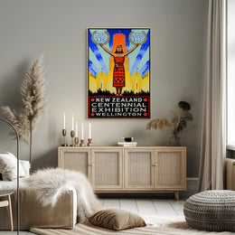 New Zealand Centennial Art Deco Cultural or Heritage Poster