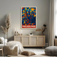 Philadelphia In Stained Glass Poster