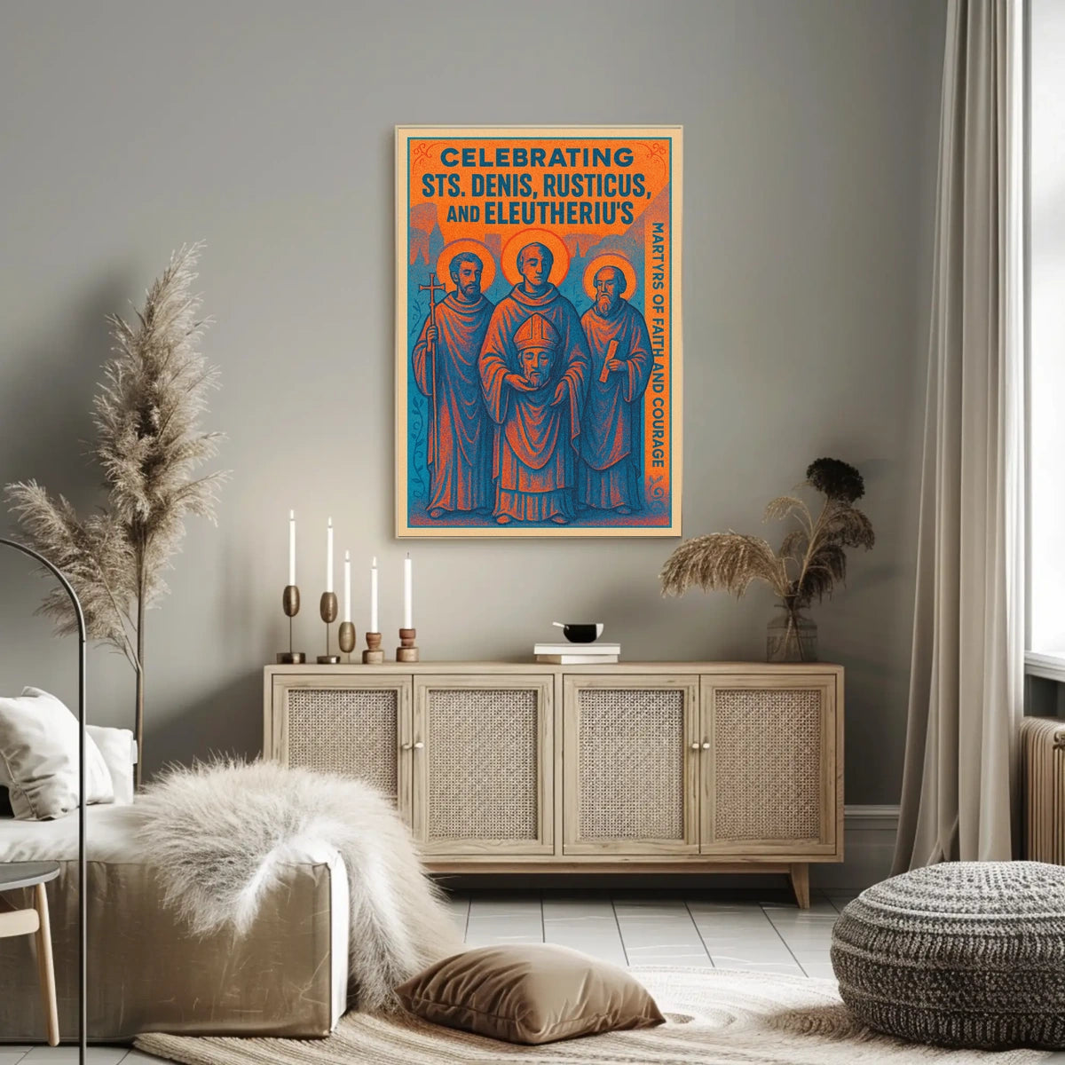 Celebrating Sts. Denis, Rusticus, and Eleutherius Poster