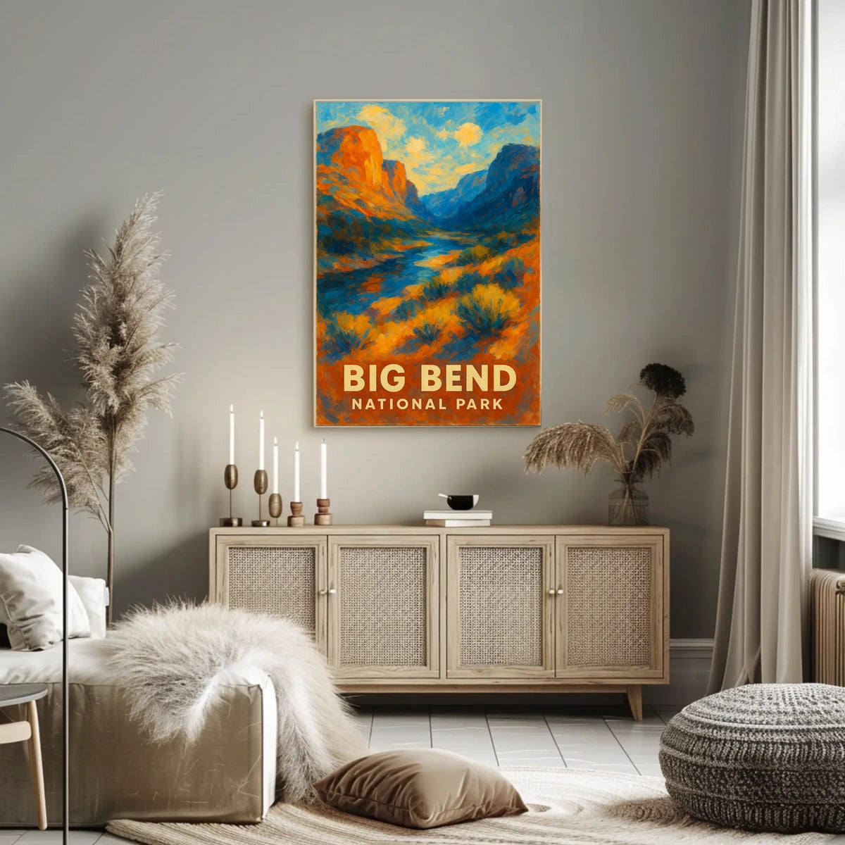 Big Bend National Park Poster Southwest Landscape Wall Art