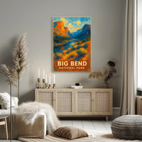 Big Bend National Park Poster Southwest Landscape Wall Art