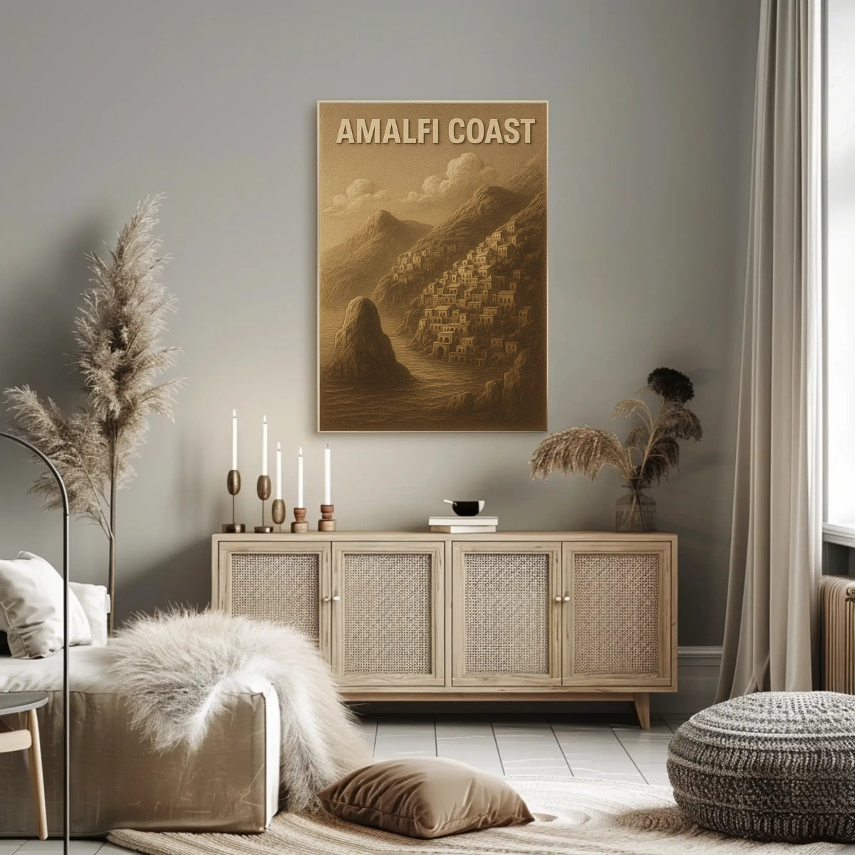 Amalfi Coast Poster Wall Art Travel Print 18x24 Edition