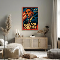 Barack Obama Inspirational Portrait Poster Wall Art