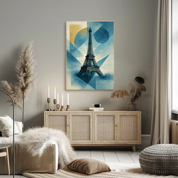 Eiffel Tower Geometric Elegance Poster