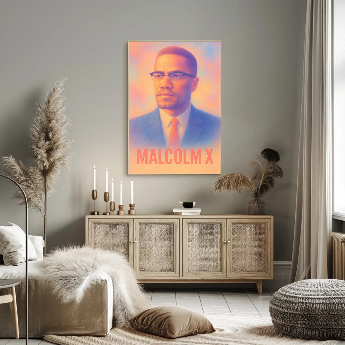 Malcolm X Portrait Poster