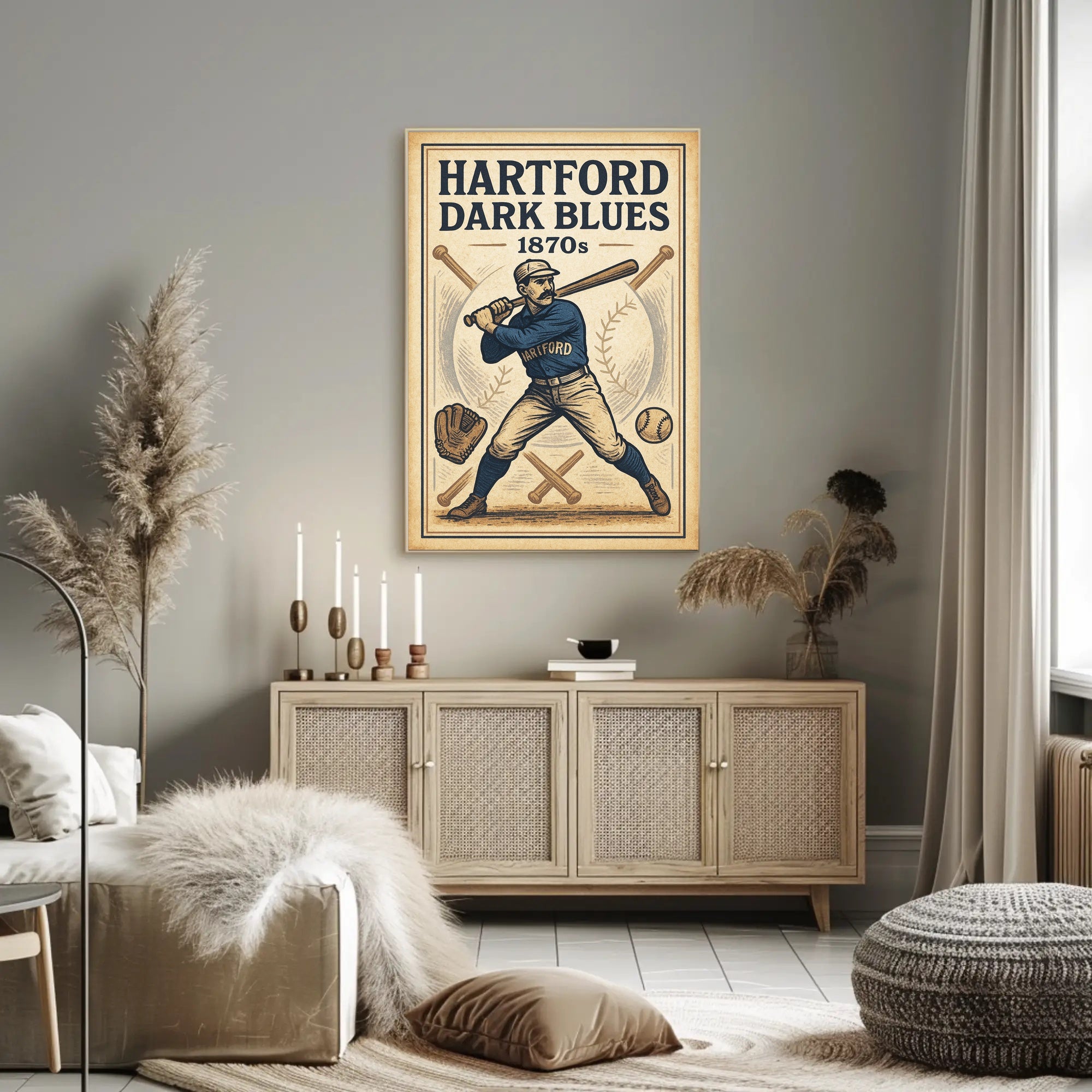 Hartford Dark Blues 1870s Baseball Poster PosterGoat