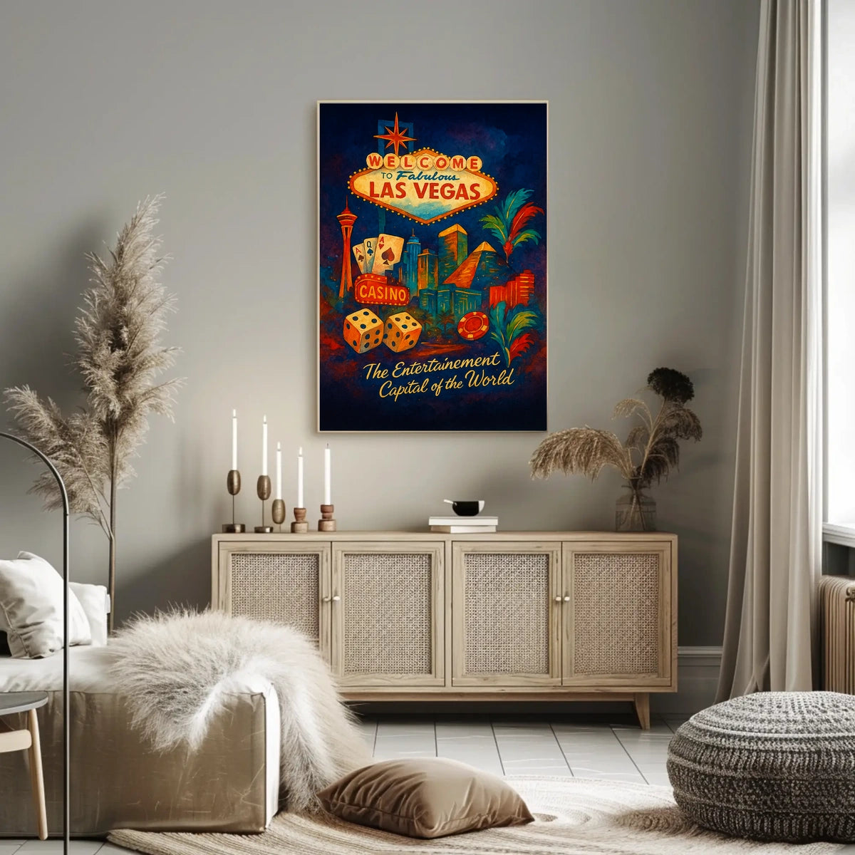 Welcome to Fabulous Las Vegas Poster for Home Decor Fans