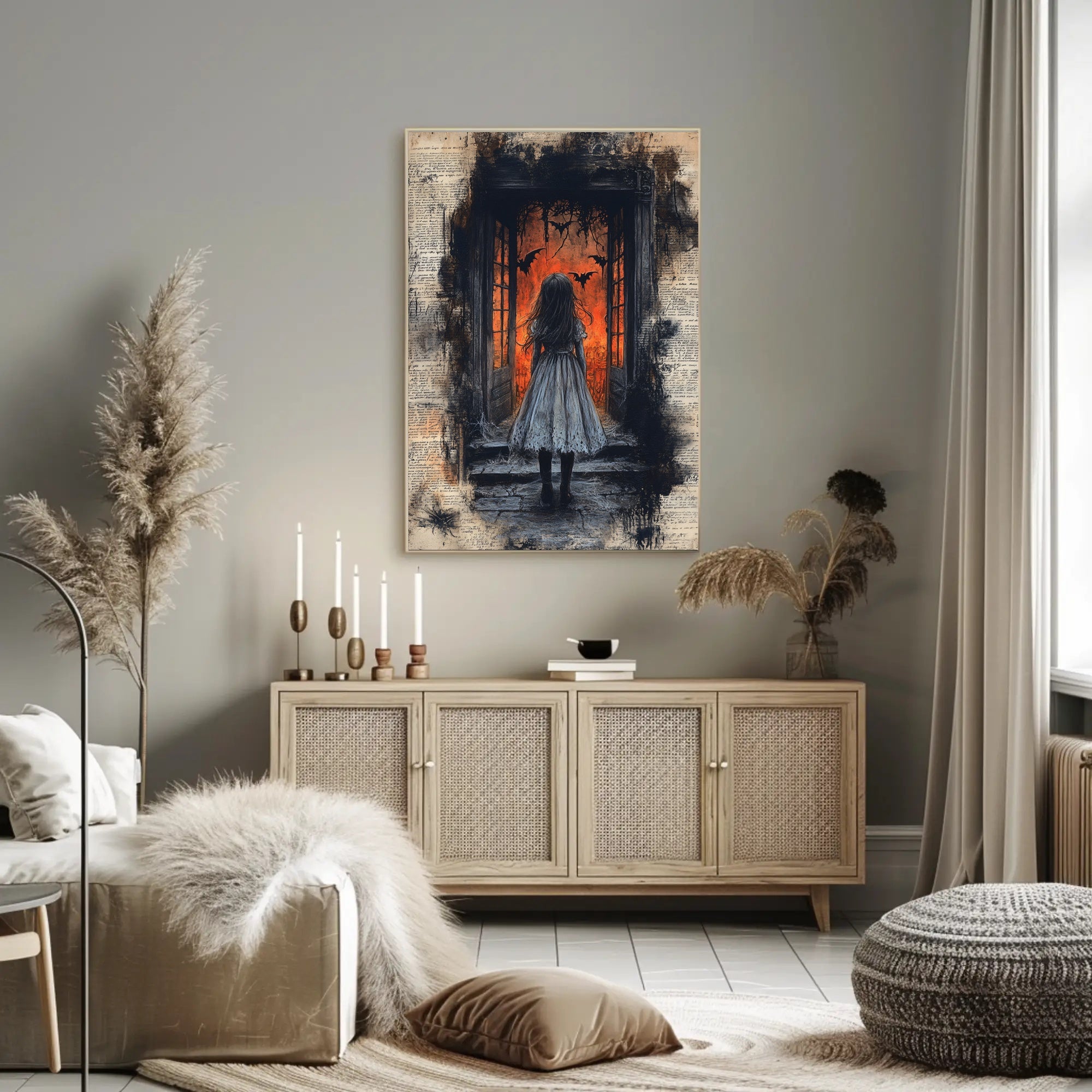 Haunting Gothic Scene Art Print - Abstract or Artistic Poster