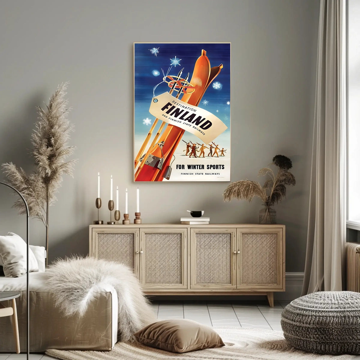 Destination Finland Winter Sports Poster