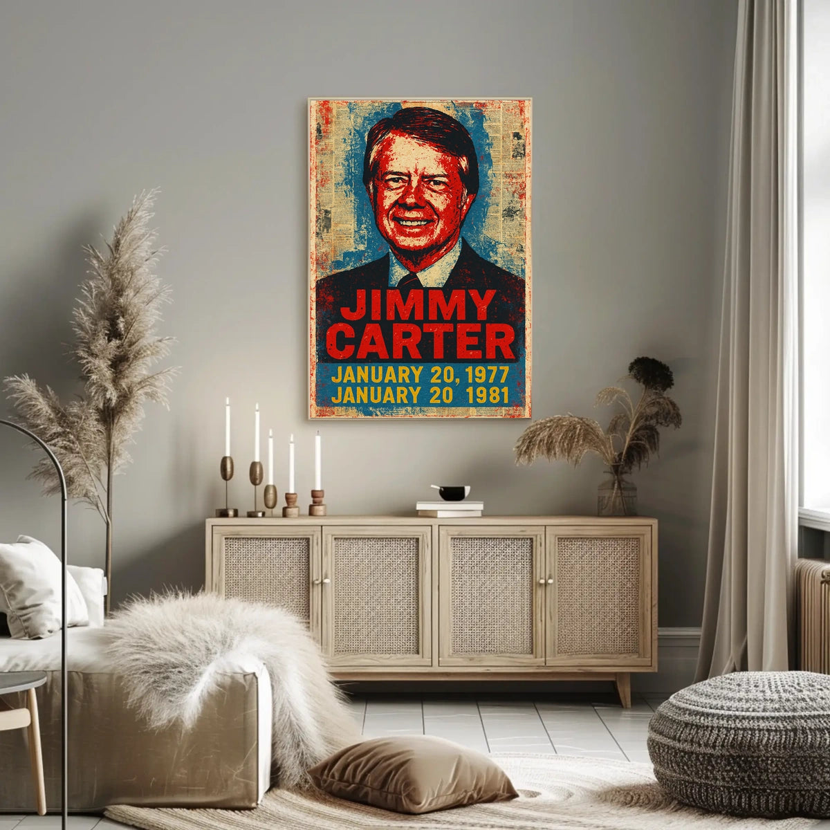 Jimmy Carter 39th President of the United States Street Art Mashup Poster