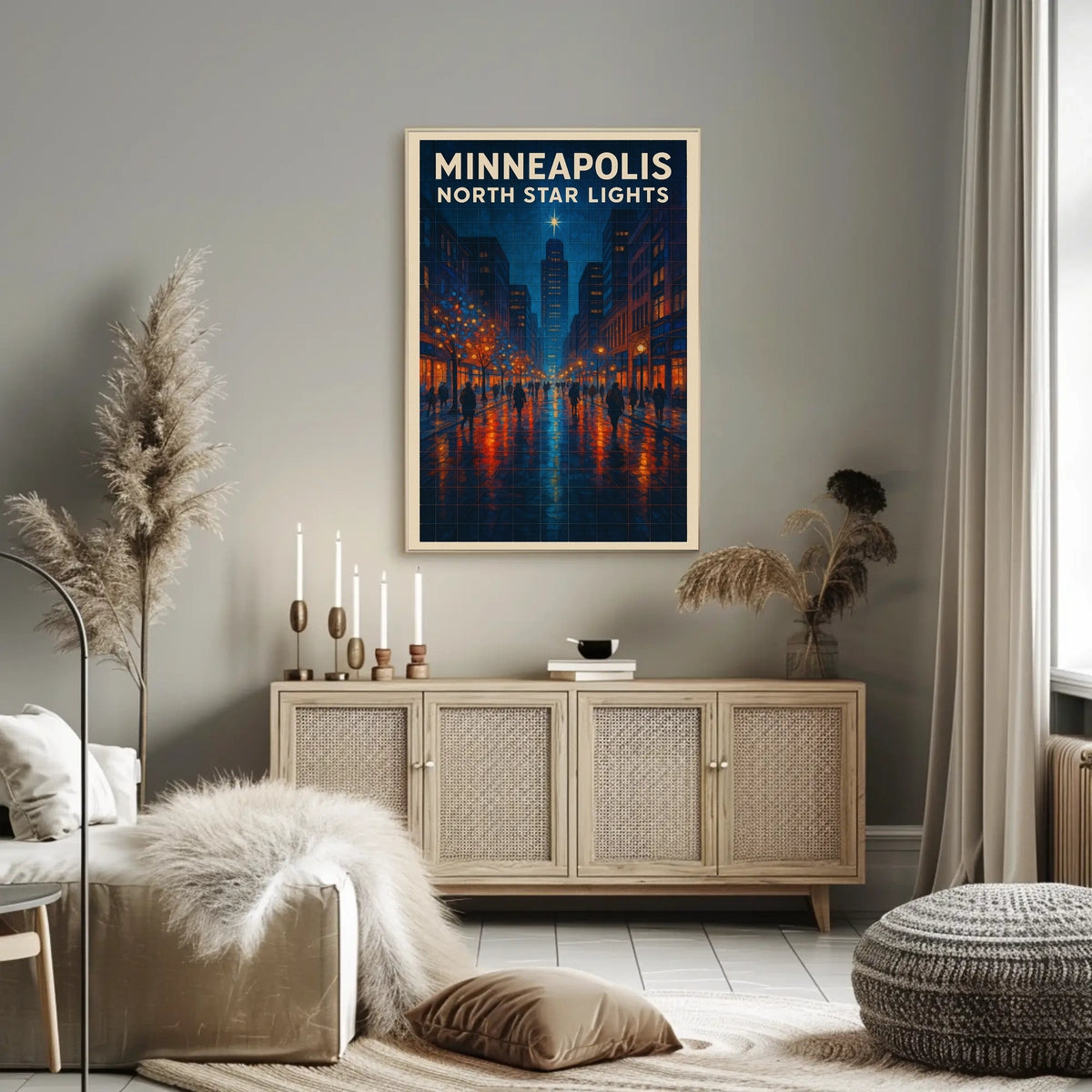 Minneapolis North Star Lights Poster