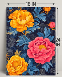 Vivid Floral Elegance Art Print - Abstract or Artistic Poster