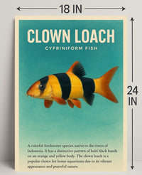 Clown Loach Fish Wall Art Print Decor PosterGoat