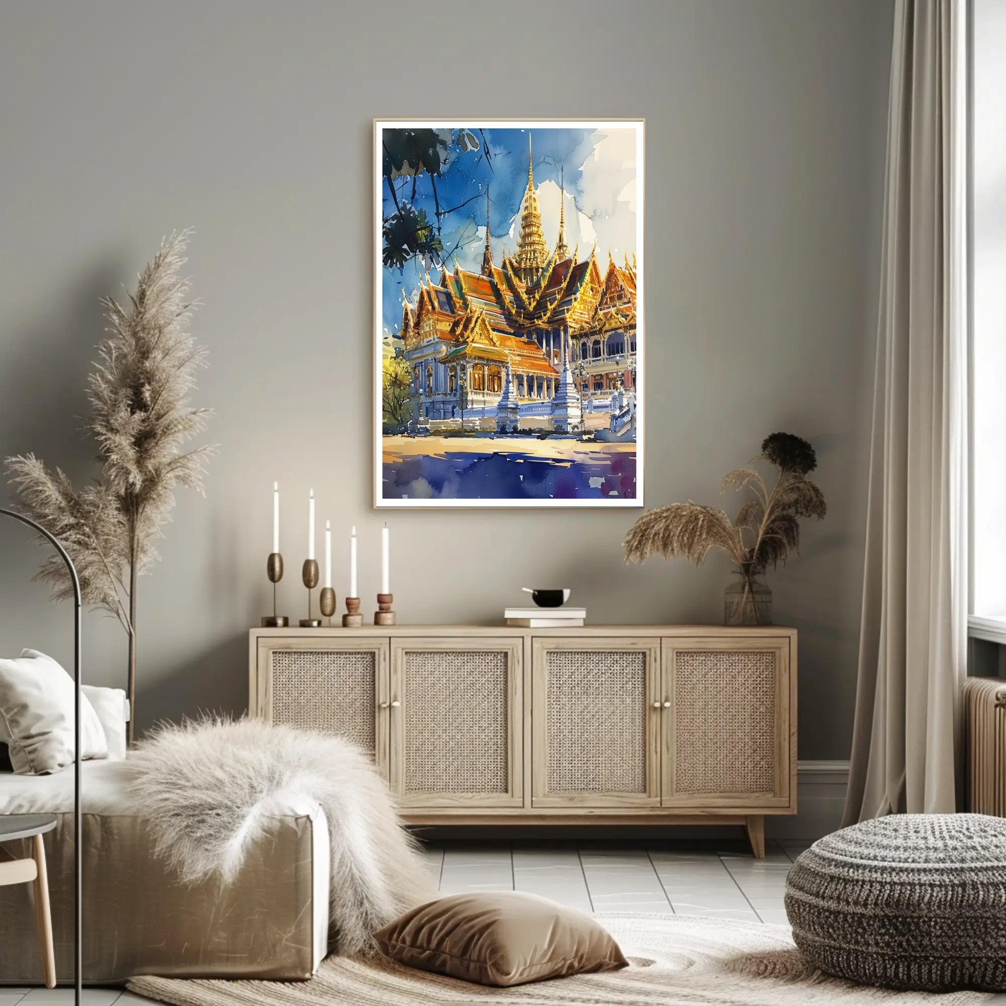 Majestic Temple Architecture Poster PosterGoat
