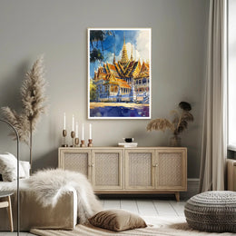 Majestic Temple Architecture Poster PosterGoat
