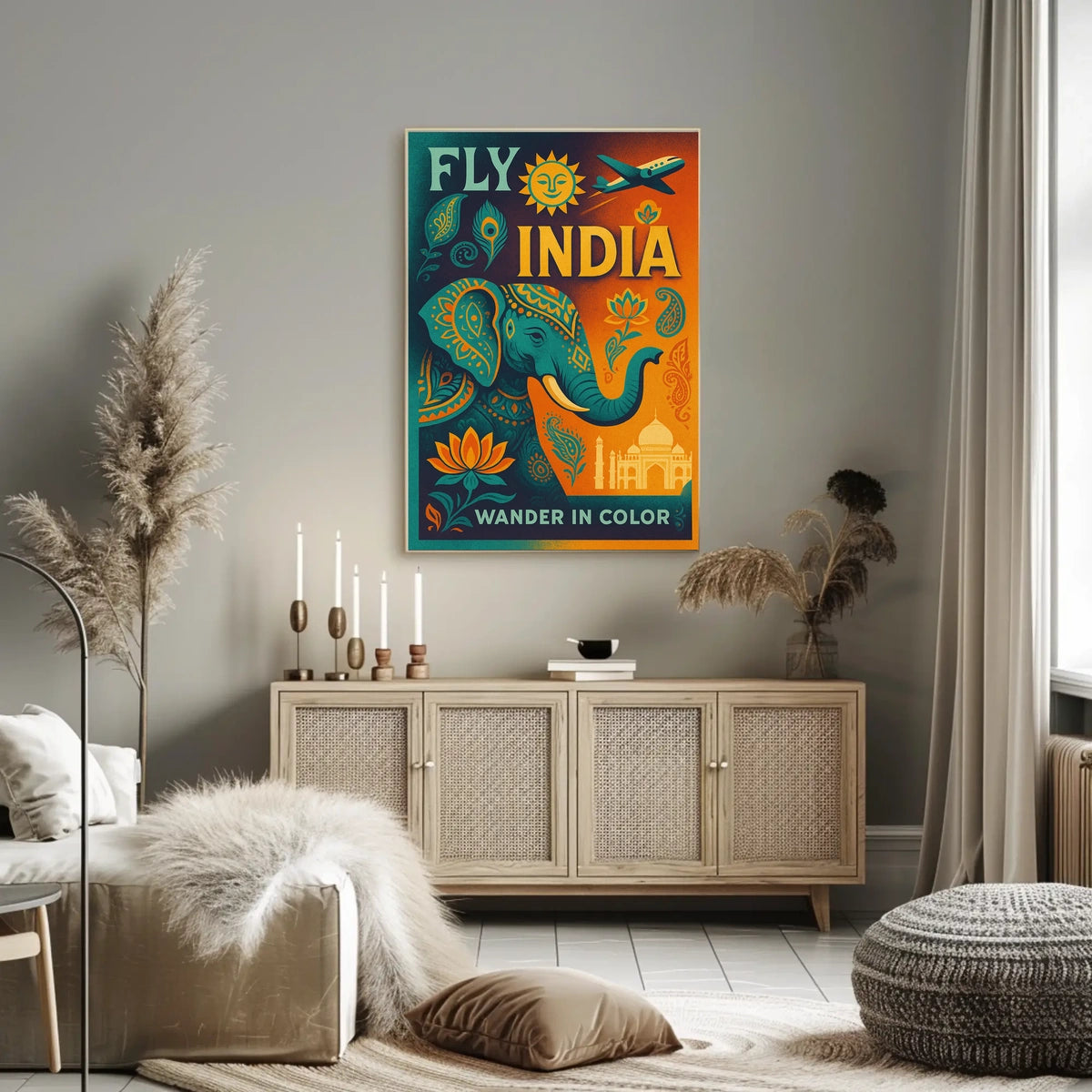 Fly India Wander In Color Poster