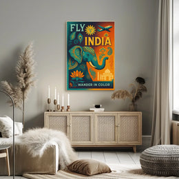 Fly India Wander In Color Poster