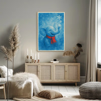 Winter Joy with Elephant Poster