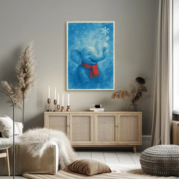 Winter Joy with Elephant Poster