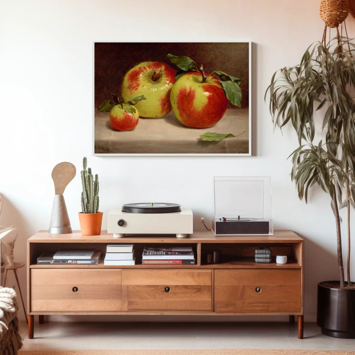 Photorealistic Apples Still Life: Artistic Poster