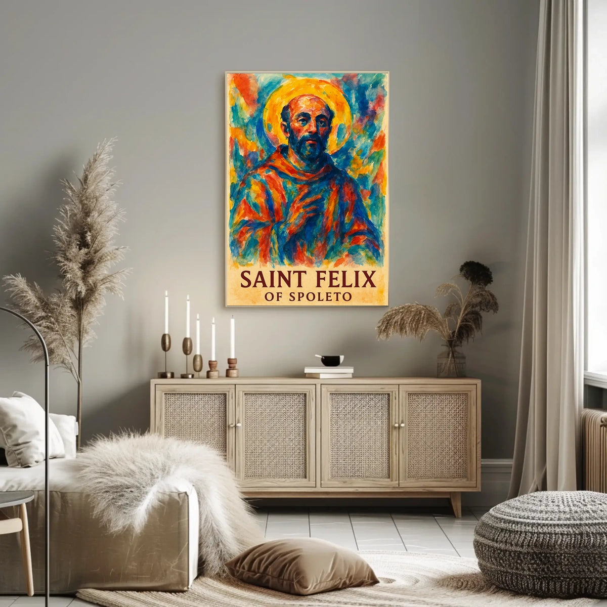 Saint Felix Spoleto Sacred Heritage Travel Portrait Inspirational Wanderer Decor Poster