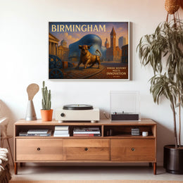 Birmingham Travel Poster Where History Meets Innovation