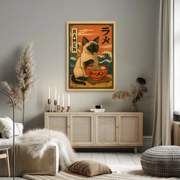 Ramen Cat Delight Poster