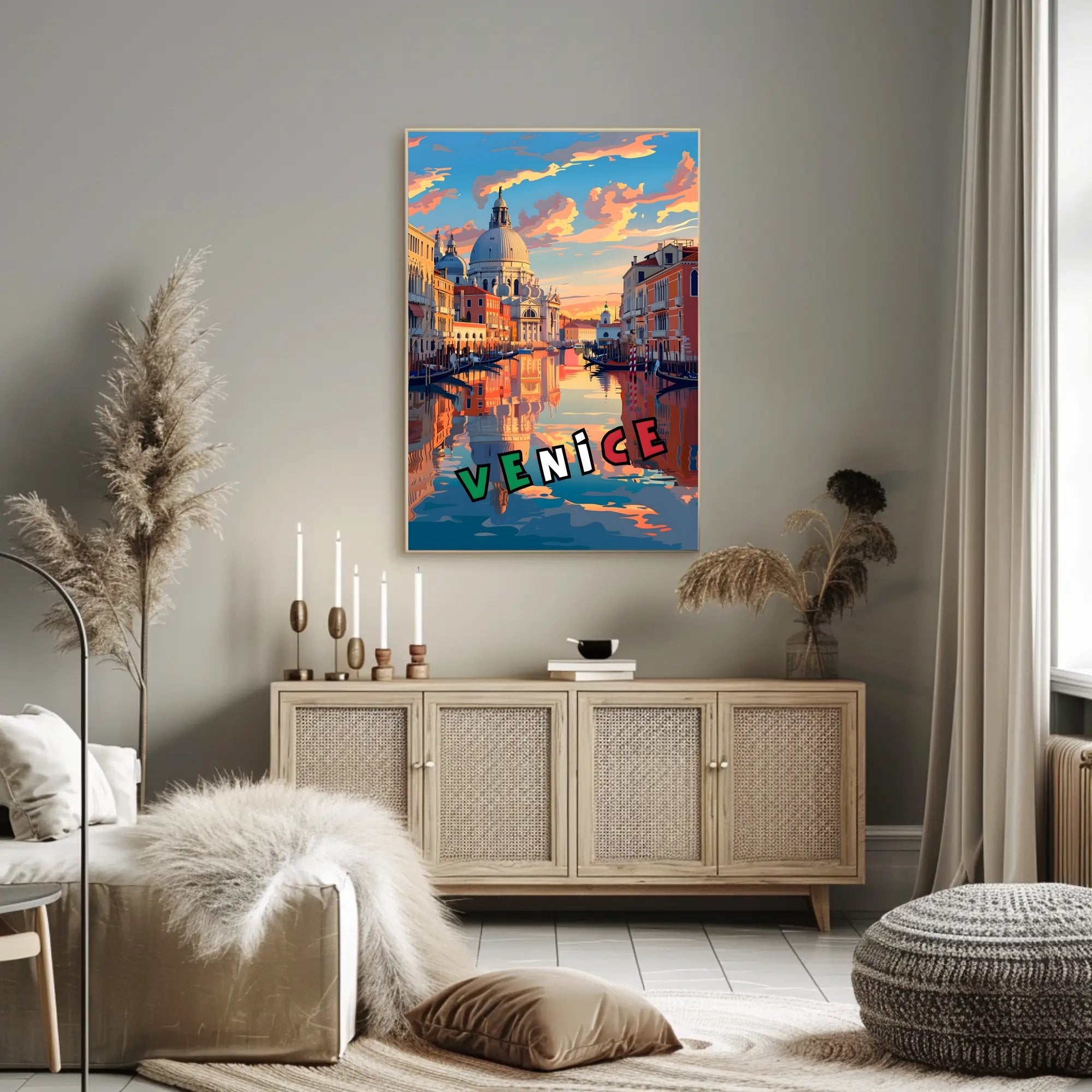 Scenic Venice at Sunset Poster