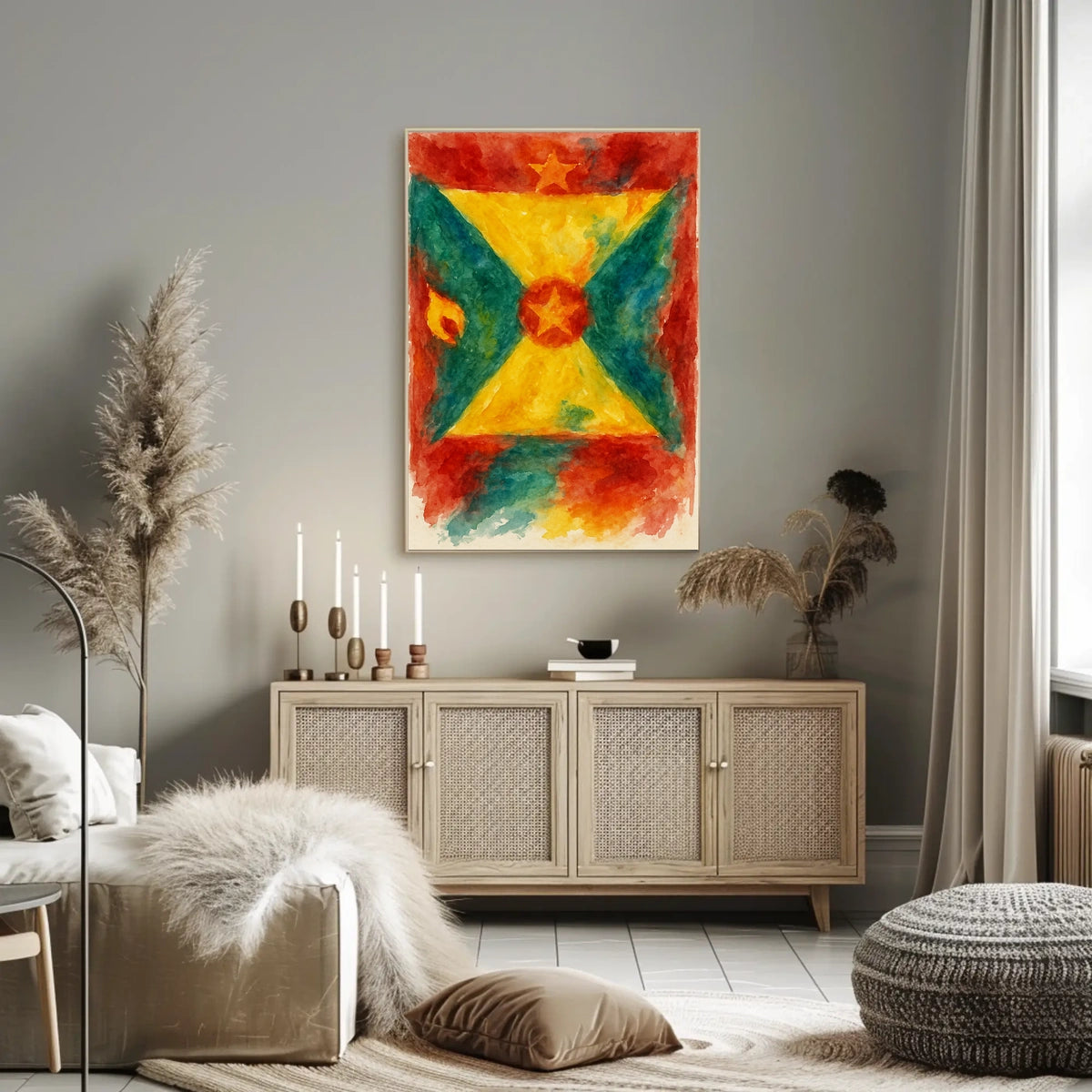 Vibrant Abstract Flag Poster