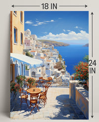 Serene Mediterranean Terrace Poster