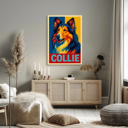 Collie Portrait Poster