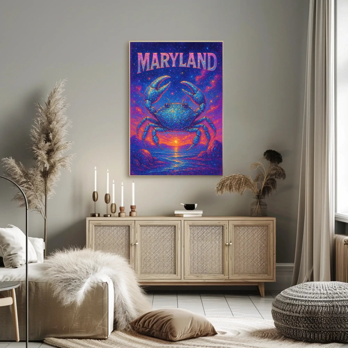 Maryland Starry Crab Poster